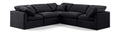 Hesperia 105" Black Velvet Upholstered 5pc. Modular Sectional - Sec5C