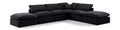 Hesperia 140" Black Velvet Upholstered 6pc. Modular Sectional - Sec6E