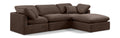 Hesperia 105" Brown Velvet Upholstered 4pc. Modular Sectional - Sec4A