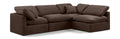 Hesperia 105" Brown Velvet Upholstered 4pc. Modular Sectional - Sec4B
