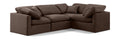 Hesperia 105" Brown Velvet Upholstered 4pc. Modular Sectional - Sec4C