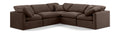 Hesperia 105" Brown Velvet Upholstered 5pc. Modular Sectional - Sec5C