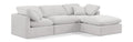 Hesperia 105" Cream Velvet Upholstered 4pc. Modular Sectional - Sec4A