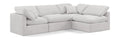 Hesperia 105" Cream Velvet Upholstered 4pc. Modular Sectional - Sec4B
