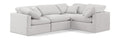 Hesperia 105" Cream Velvet Upholstered 4pc. Modular Sectional - Sec4C