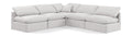 Hesperia 105" Cream Velvet Upholstered 5pc. Modular Sectional - Sec5B