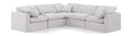 Hesperia 105" Cream Velvet Upholstered 5pc. Modular Sectional - Sec5C
