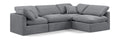 Hesperia 105" Grey Velvet Upholstered 4pc. Modular Sectional - Sec4B