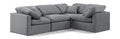 Hesperia 105" Grey Velvet Upholstered 4pc. Modular Sectional - Sec4C