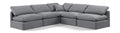 Hesperia 105" Grey Velvet Upholstered 5pc. Modular Sectional - Sec5B
