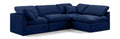 Hesperia 105" Navy Velvet Upholstered 4pc. Modular Sectional - Sec4B