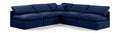 Hesperia 105" Navy Velvet Upholstered 5pc. Modular Sectional - Sec5B