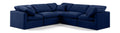 Hesperia 105" Navy Velvet Upholstered 5pc. Modular Sectional - Sec5C