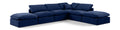 Hesperia 140" Navy Velvet Upholstered 6pc. Modular Sectional - Sec6E