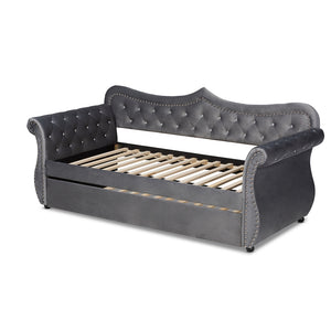 Abbie Crystal Tufted Day Bed with Trundle
