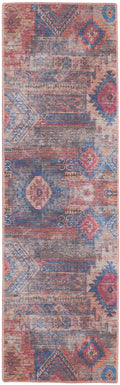 New Concept Washables Multicolor Vintage Polyester Area Rug
