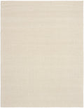 Pure Rows Ivory Farmhouse Wool Area Rug