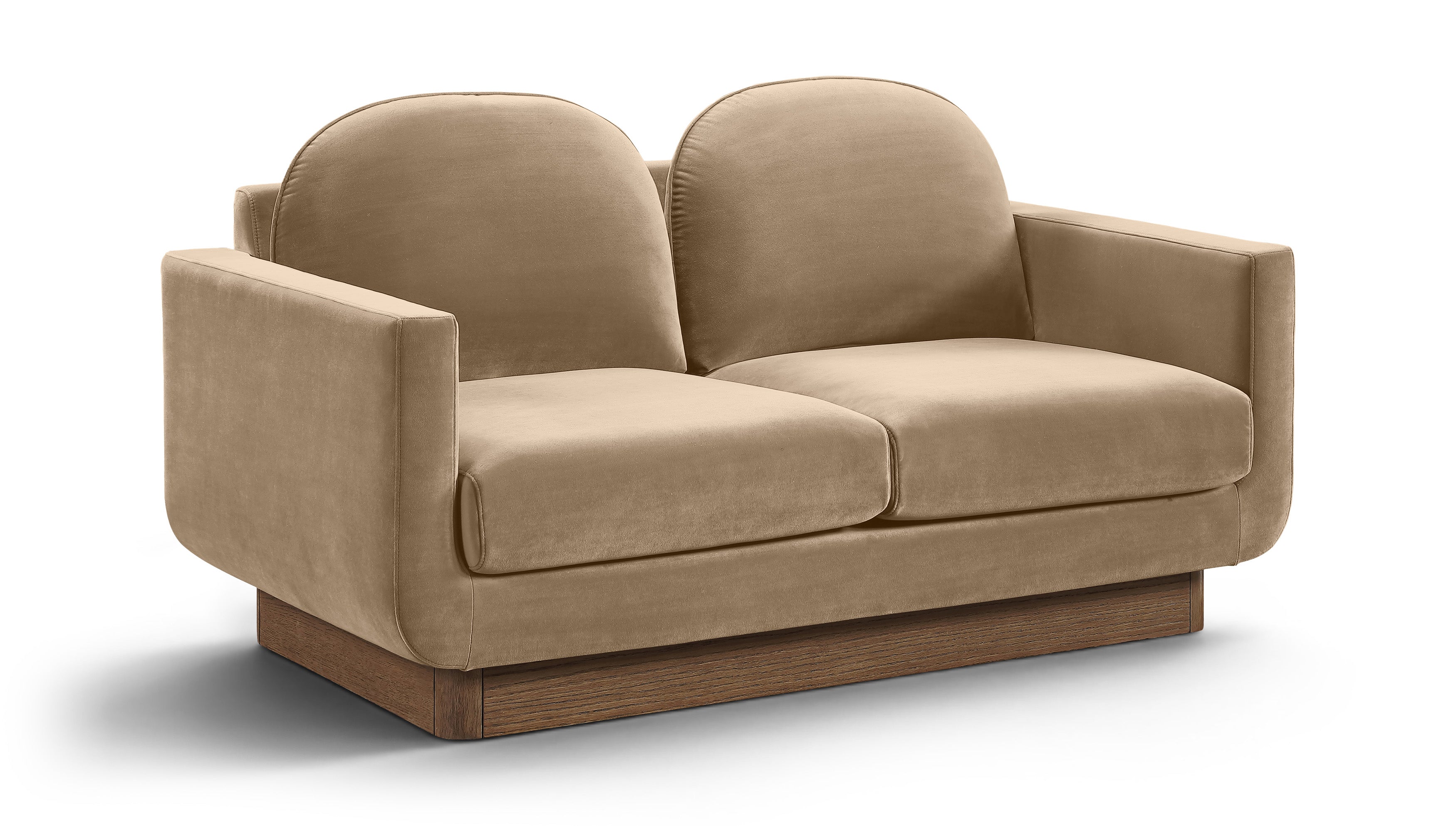 Edmund 63" Velvet Performance Fabric Upholstered Loveseat
