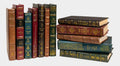 Set of 12 Rebound Leather Books – Handcrafted Vintage