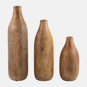 Set of 3 Wooden Vase