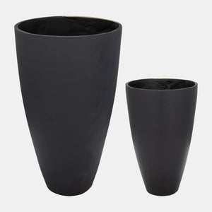 Metal Cracked Design Vase Set