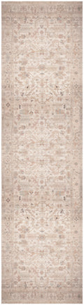 Vintage Washables Beige Vintage Polyester Area Rug