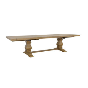 Florence Extendable Dining Table in Rustic Smoke