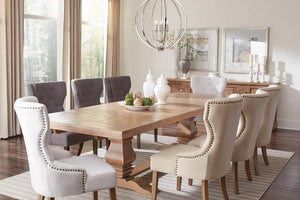 Florence Extendable Dining Table in Rustic Smoke