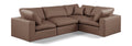 Crispin 119" Brown Vegan Leather Upholstered 4pc. Modular Sectional - Sec4C