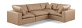 Crispin 119" Tan Vegan Leather Upholstered 4pc. Modular Sectional - Sec4C