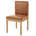 Melvin Set of 2 PU Dining Chairs in Borneo Chocolate