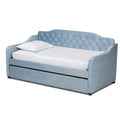 Freda Velvet Daybed with Pull-Out Trundle – Twin & Full