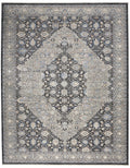 Starry Nights Grey Blue Vintage Area Rug