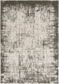Desire Grey Ivory Modern Polyester Area Rug