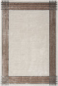 Desire Ivory Silver Modern Polyester Area Rug