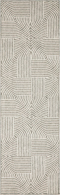 Natural Texture Grey Ivory Modern Polyester Area Rug