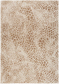 Desire Camel Silver Modern Polyester Area Rug