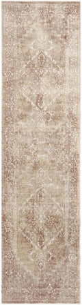 Astra Machine Washable Rust Multicolor Vintage Polyester Area Rug