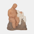 Parent And Child On Rock