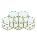 Rosetta Gold Glass And Steel 5pc. Modular Coffee Table