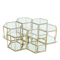 Rosetta Gold Glass And Steel 7pc. Modular Coffee Table