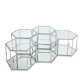 Rosetta Chrome Glass And Steel 5pc. Modular Coffee Table