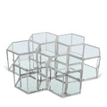 Rosetta Chrome Glass And Steel 7pc. Modular Coffee Table