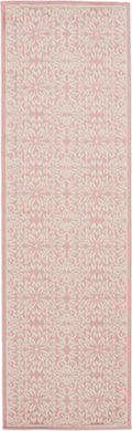 Jubilant Ivory Pink Farmhouse Polypropylene Area Rug