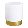 Dorset White Lacquer Finish Finish And Metal End Table