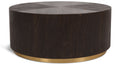 Miranda Brown Oak Wood Top And Metal Base Coffee Table