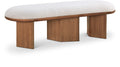 Volterra Cream Boucle Fabric Upholstered Bench
