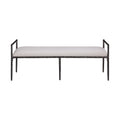 Beaulieu Linen Textured Fabric Upholstered Bench