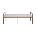 Beaulieu Linen Textured Fabric Upholstered Bench