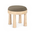 Katarina Linen Textured Fabric Upholstered Ottoman
